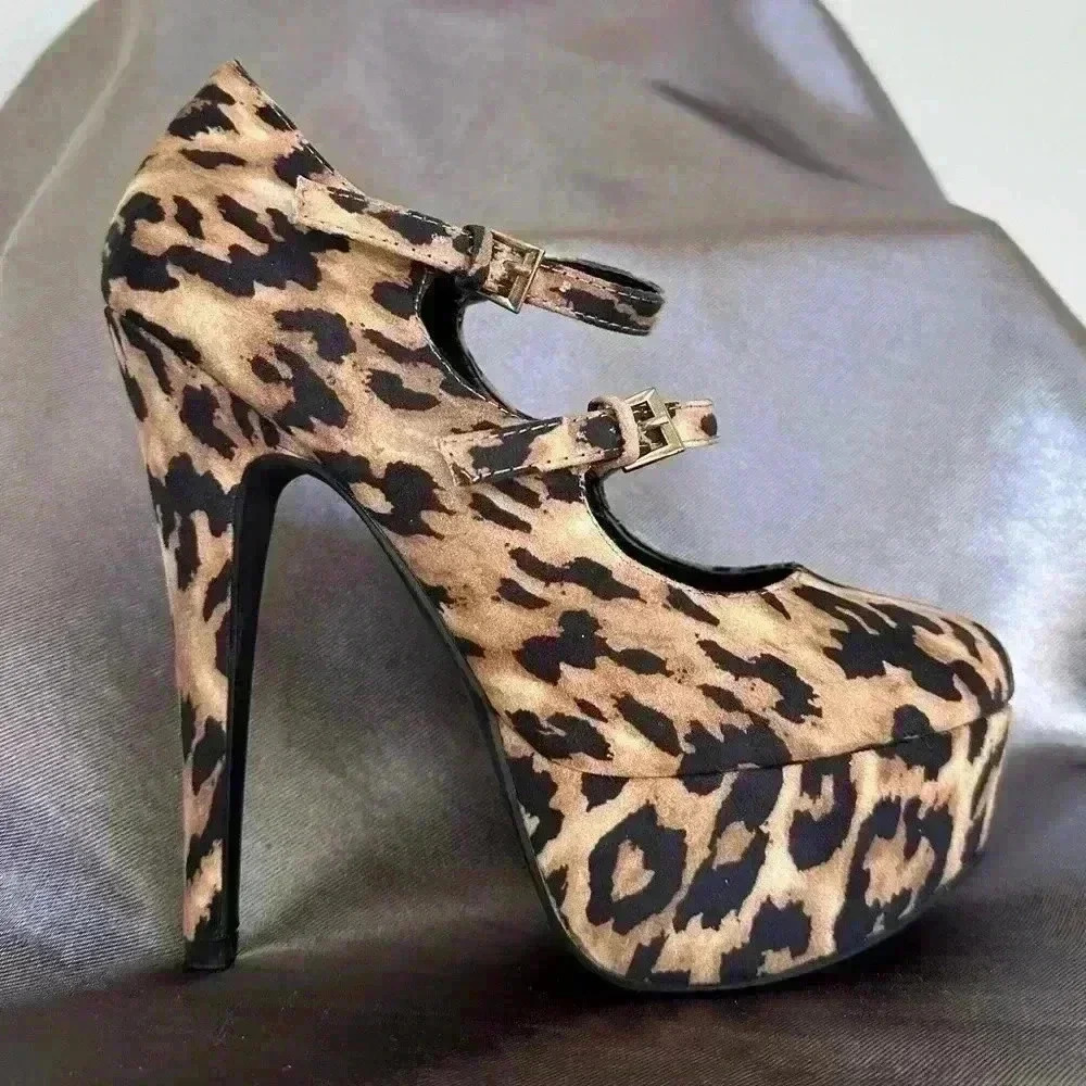 2 for $30 🆕Leopard Mary Jane Heels - Picture 7 of 15